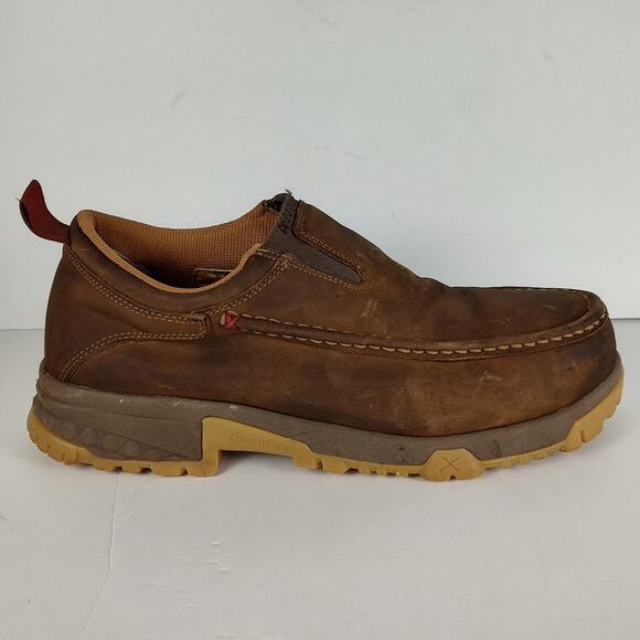 Twisted X Boots Other - Twisted X Work Slip-On Driving Moc Shoe Safety Toe Cell Stretch Men's 11M